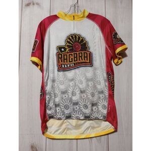 Primal‎ Shirt Men's Large Cycle Jersey Pink White Short Sleeve